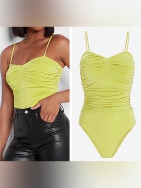 NWT Express Body Contour Compression Ruched Bodysuit Size S